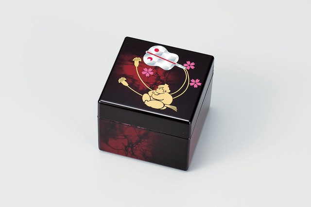 36-3314 鏡付ピアスBOX 別甲塗 武蔵野 Jewelry Box w Mirror MUSASHINO Butterfly Motif