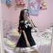 ✞ ドレス ワンピースきれいめ☆ネイビーウエストすっきり☆着痩せスカート ✞ゴスロリ SM ミリ 甘ロリ クラロリ 和ロリ エレガント 黒ロリ 姫ロリ 華ロリ BB-BB5140731