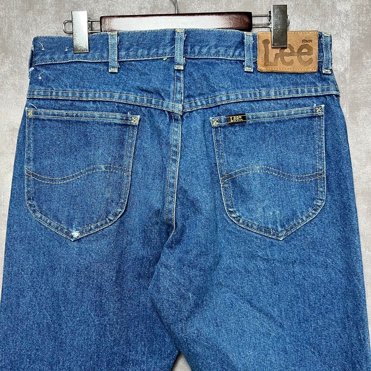 W32×L30】Lee デニムパンツ 革パッチ | 古着屋OLDGREEN