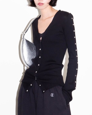 2010s Alexander Wang - snap detail ribbed knit cardigan