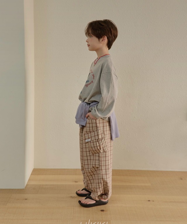 《送料無料》予約:チェックパラシュートパンツ【HIKIKI】