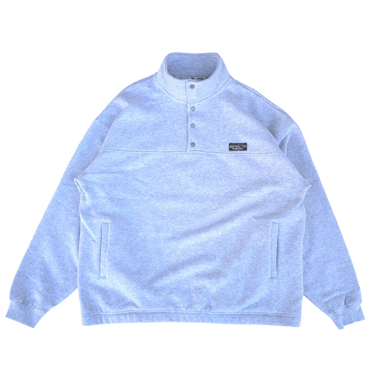 WHAT IT ISNT ハーフスナップ BIGスウェット(gray)