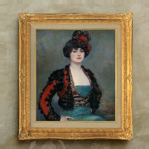 直筆仕上げ油絵 【ラモン・カザス】Julia F10 絵画 アート インテリア