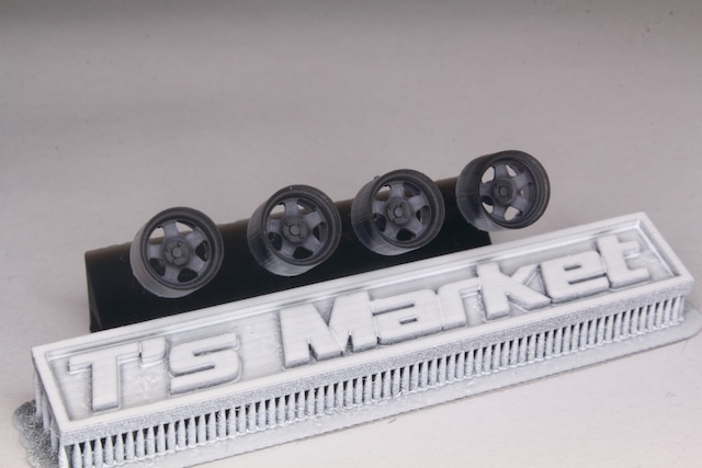 7mm スチールホイール 5本スポーク タイプ 3Dプリント ホイール 1/64 未塗装