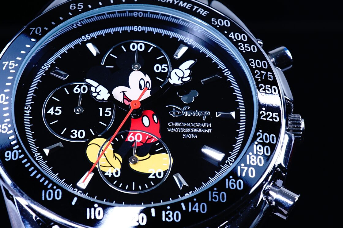 Disney限定/MICKEYミッキーマウス腕時計/スピードマスタークロノグラフ