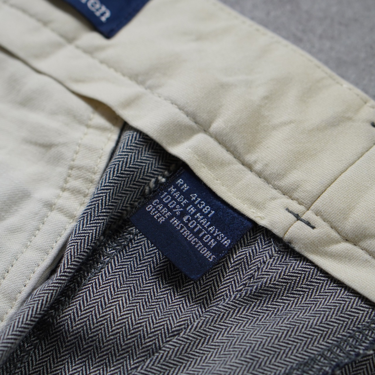 90s Polo by Ralph Lauren Herringbone cotton trousers W32L31相当 古着 - 11