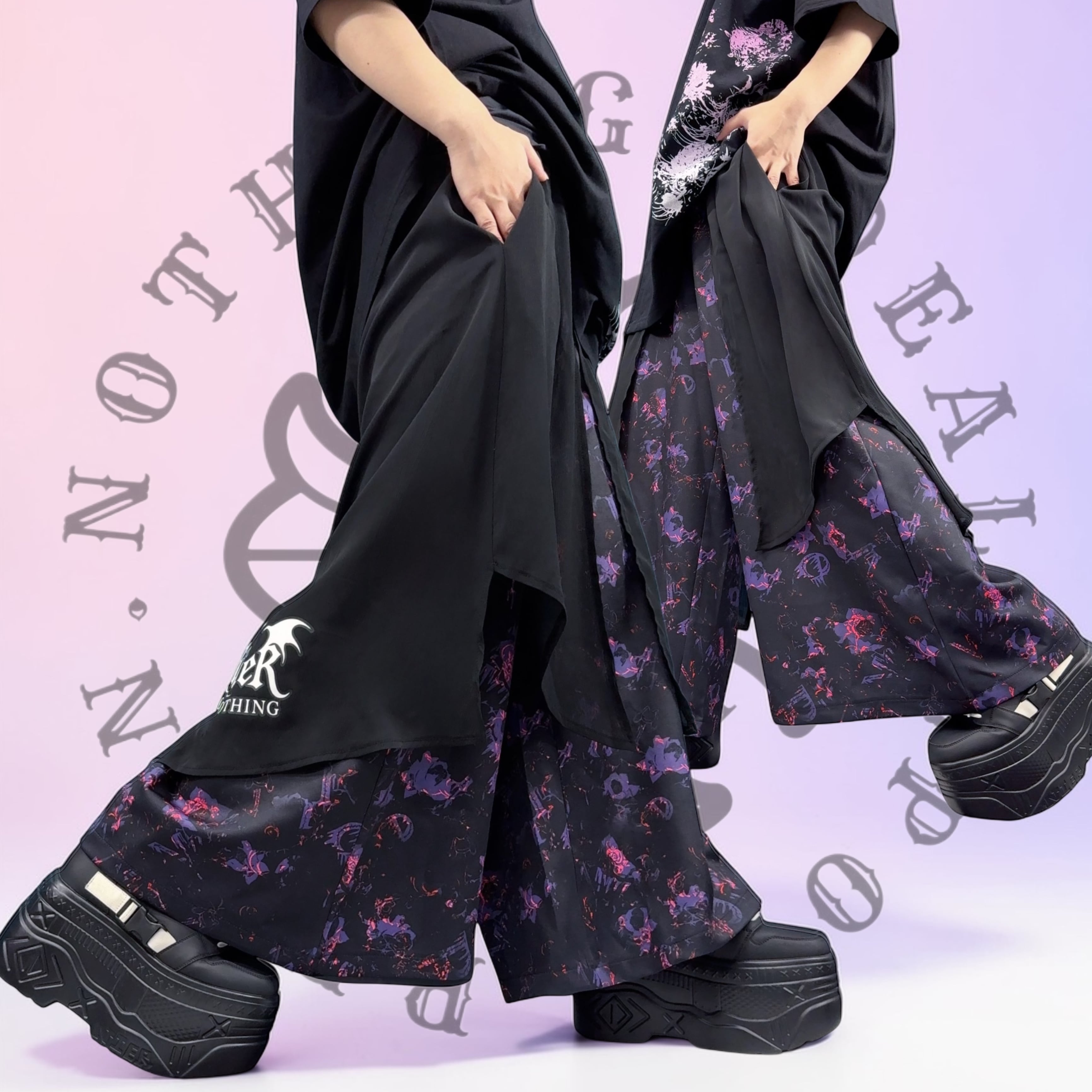 フラップレイヤードワイドパンツ【NIER ROSE】 | NIER CLOTHING