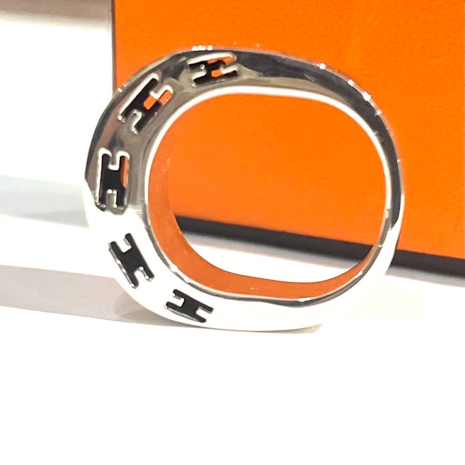 希少 【HERMÈS】【10号】1931 HERMES Hロゴ エルメスシルバー925リング