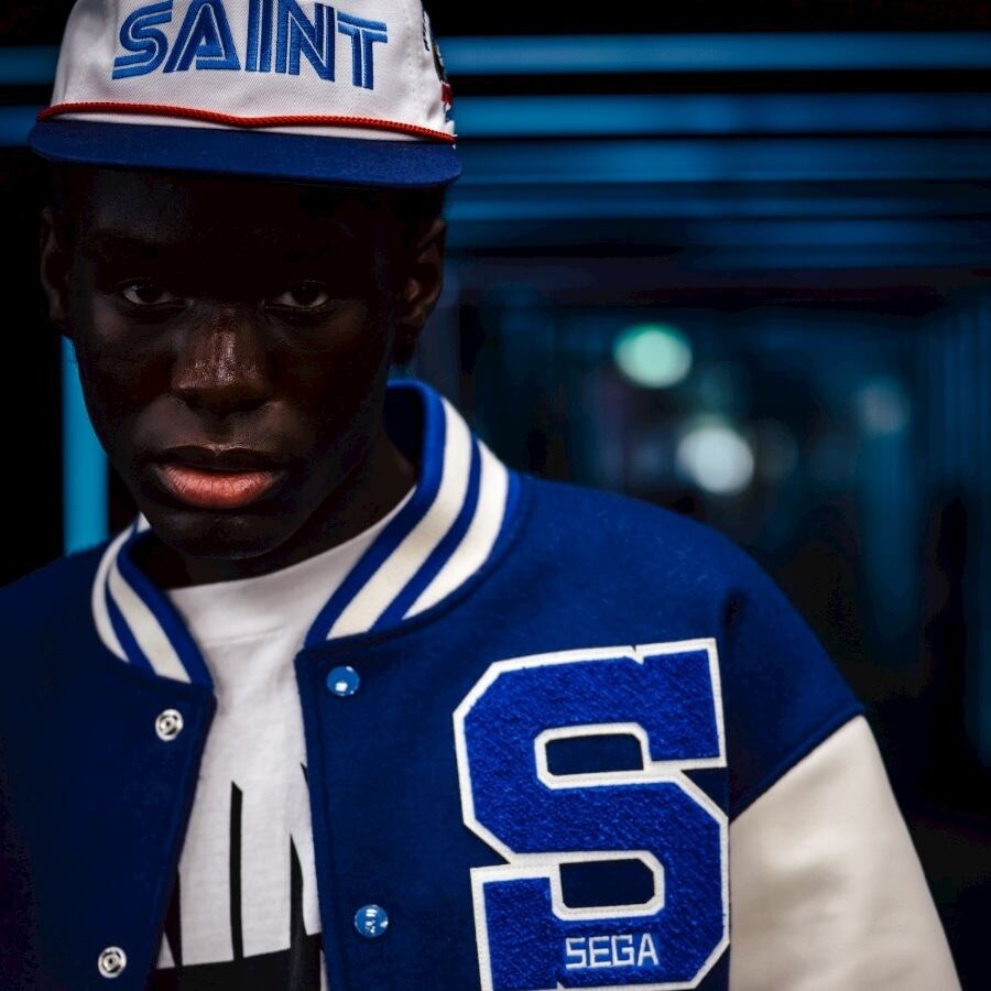 SAINT Mxxxxxx】SM-HR1-0000-C63/SG_VARSITY JKT/SAINT SEGA/BLUE | AYIN