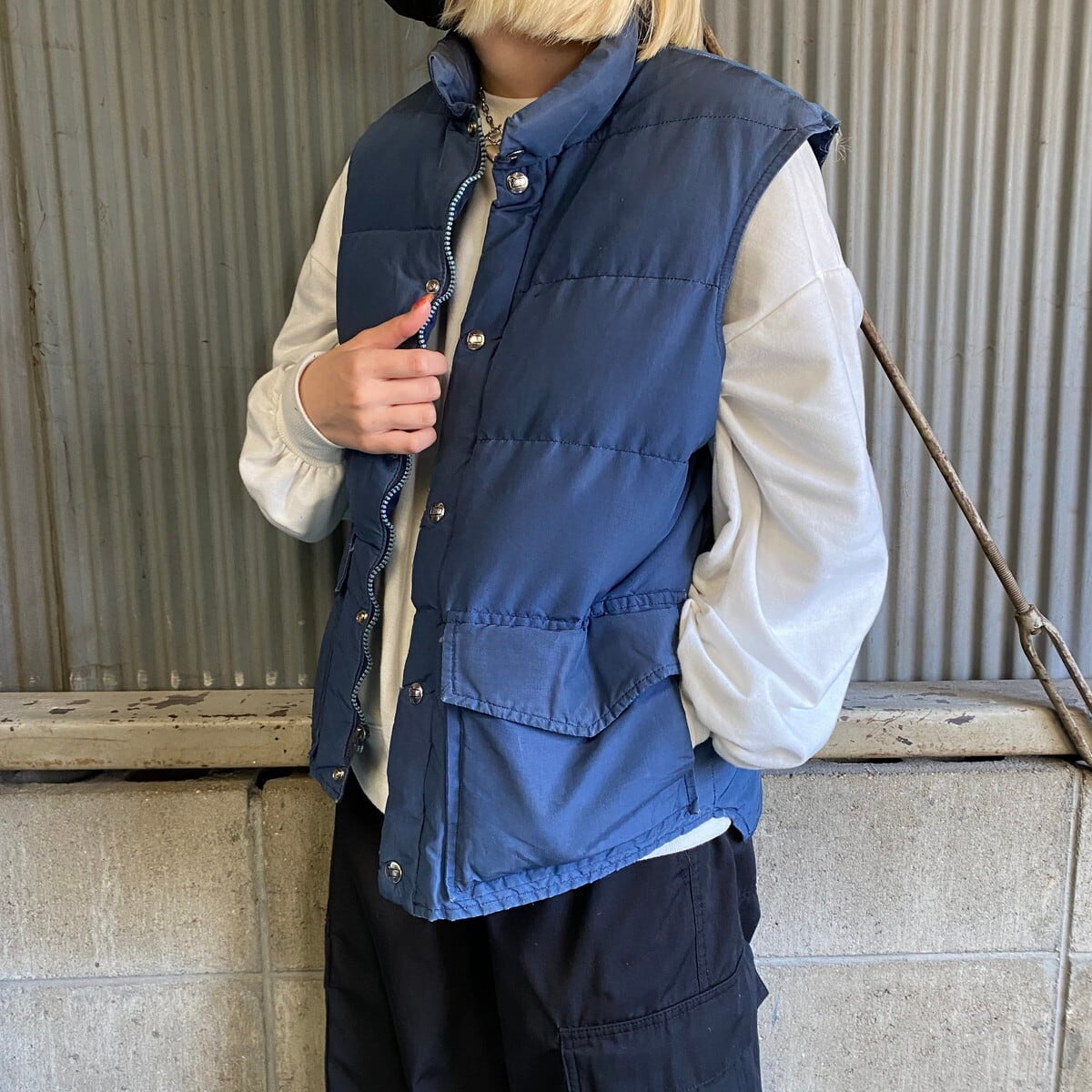 70年代 WOOLRICH ウールリッチ ダウンベスト アウトドアベスト メンズM