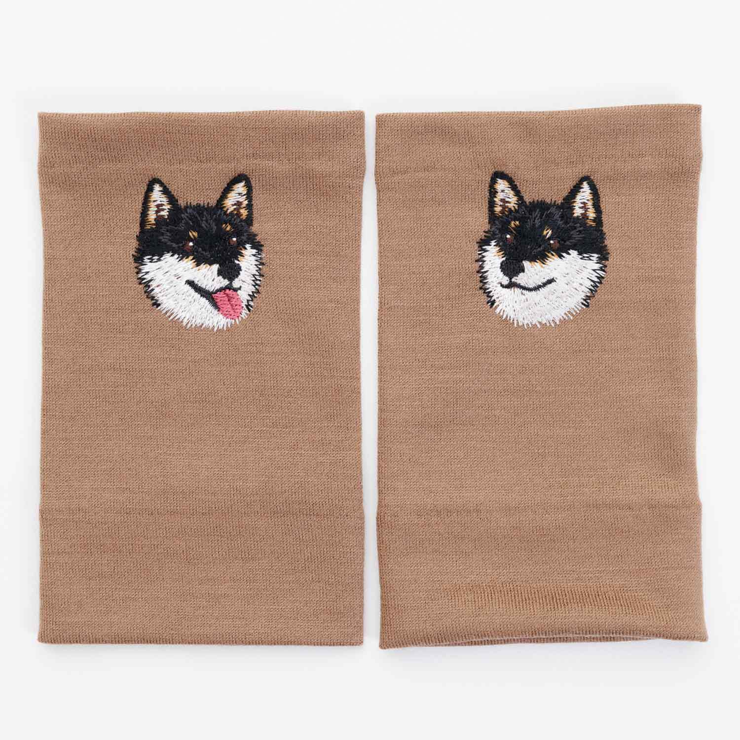 犬リストマフラー】柴犬黒／一度使うと手放せない気持ち良さ／ウール