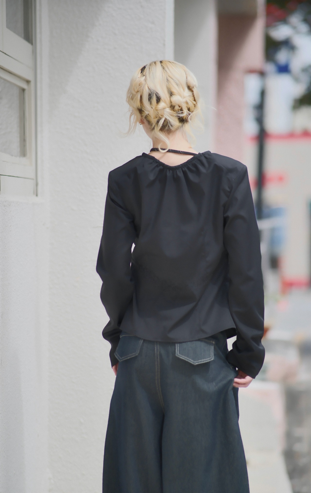 Unique Feminine Blouse / BLACK - 4