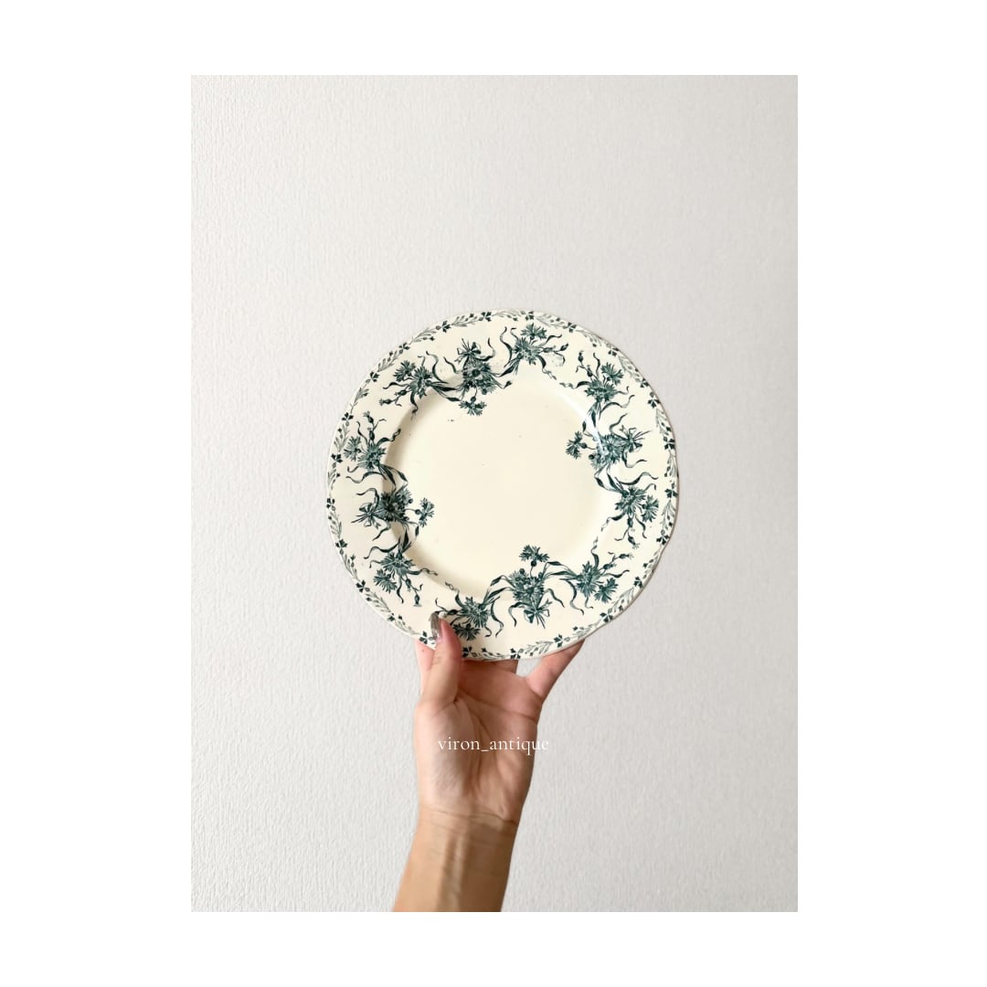 Salins サラン / “Les Bleuets” 矢車菊の平皿プレート a