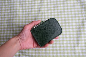 《即納》zip card coin case【deep green】