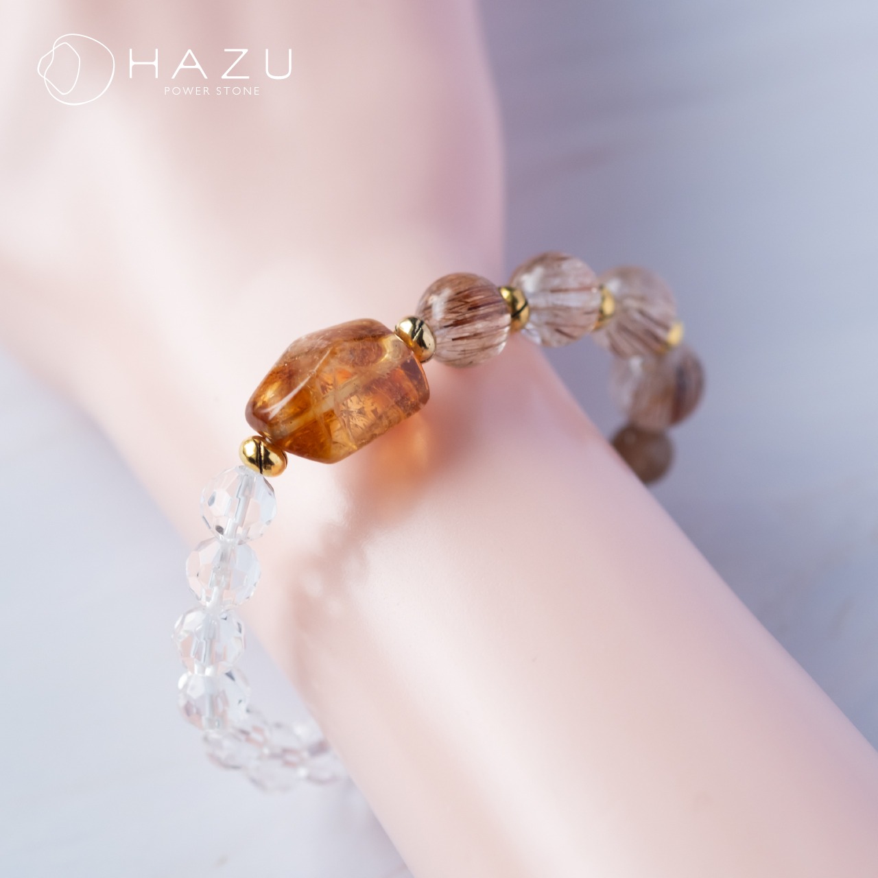 富と成功を呼ぶ黄金の輝き［ブロンズルチル／ブラウンルチル／シトリン／水晶］