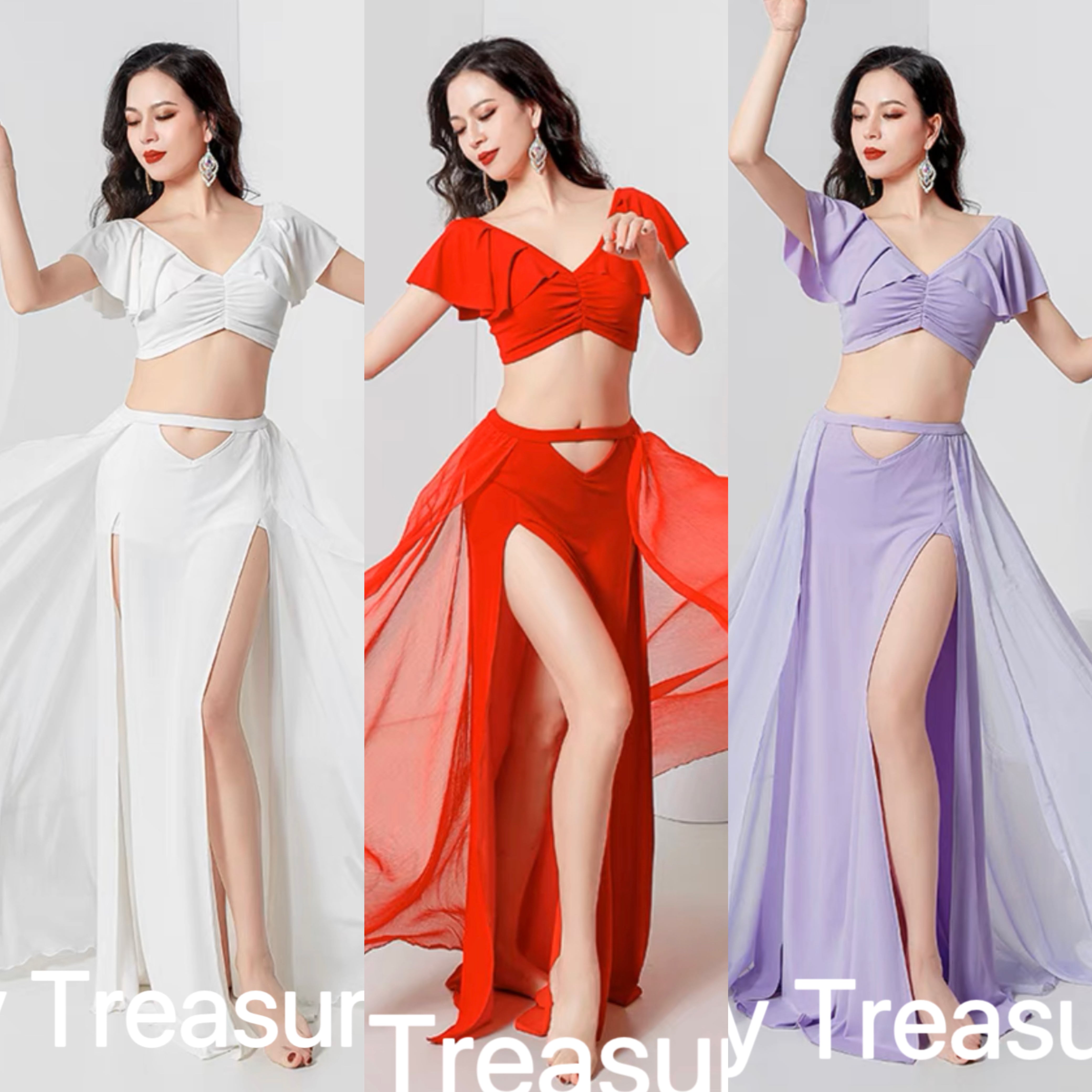 ベリーダンス　お衣裳 ベリーダンス 3カラー レッスンウェア QCZW ZM438 202303 | Belly