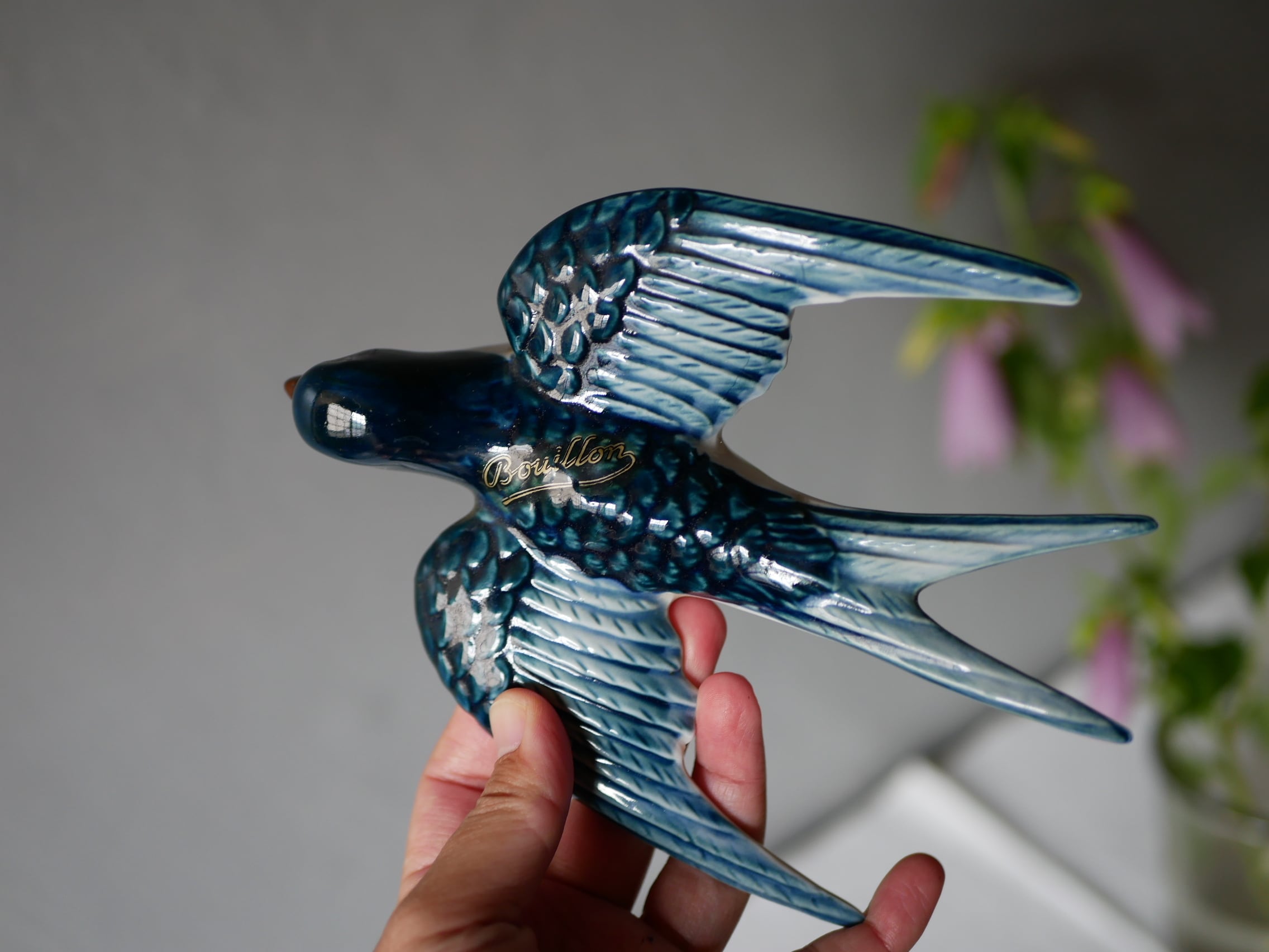 ベルギーツバメ3個セット壁掛けブロカント