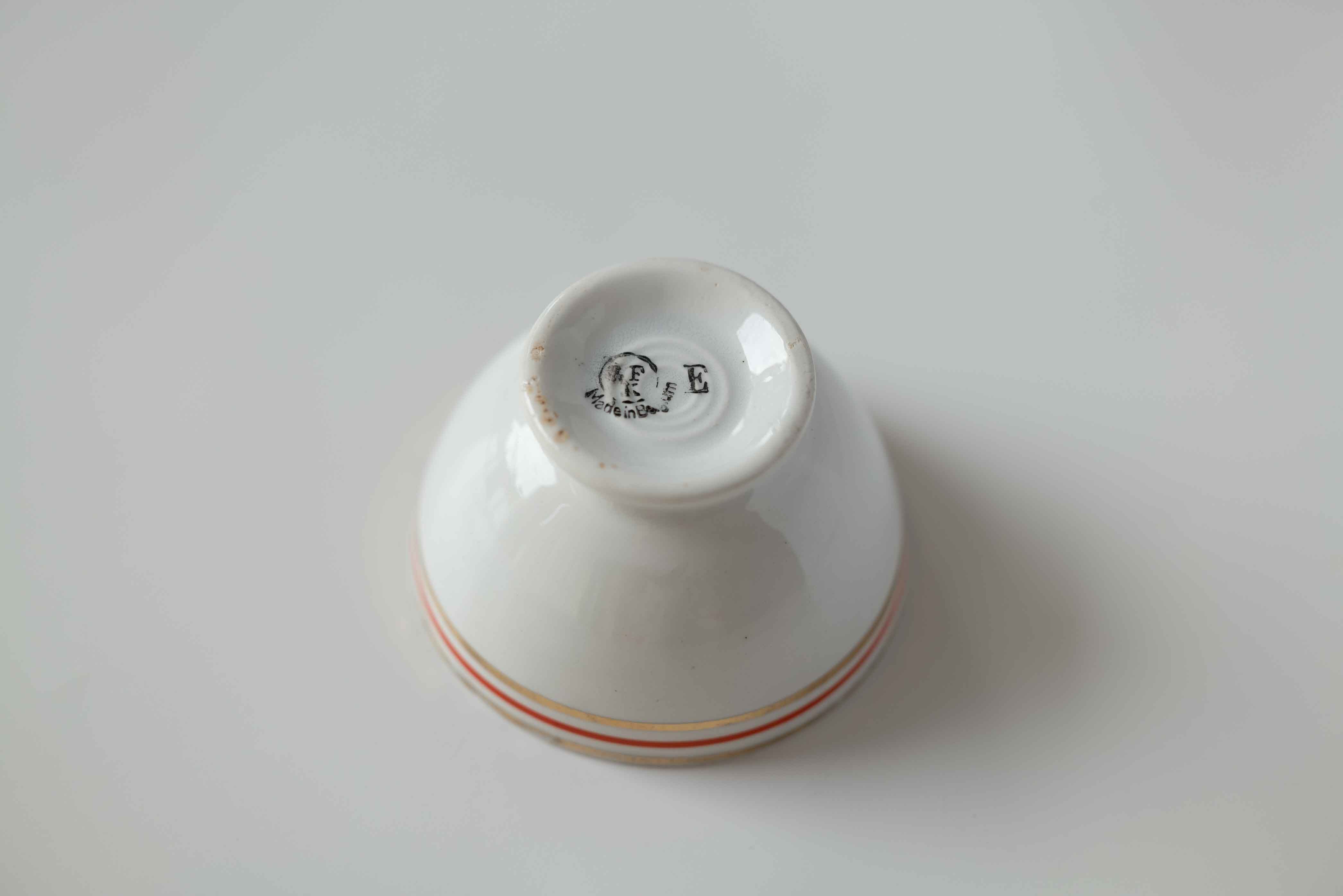 フランスアンティーク デザートプレート ２枚 BFK ベルギー ロカイユ模様 フランスアンティーク デザートプレート 2枚 BFK ベルギー