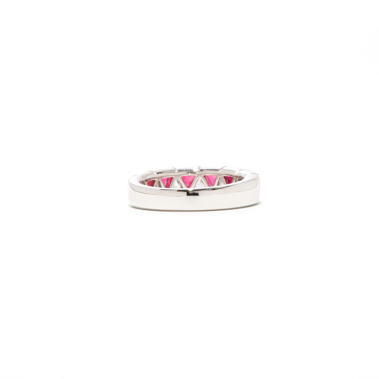 ルビートリリアントカット デザインリング Pt900 / 1.000ct / DA 0.600ct