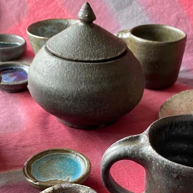 石見焼　陶器　水瓶　水鉢　傘立て　高さ52.5㎝　民藝　アンティーク　古道具 石見焼 陶器 水瓶 水鉢 傘立て 高さ52.5㎝ 民藝 アンティーク 古道具