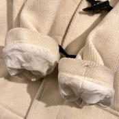 SHIPS シップス Vallombrosa 生地 ヘリンボーン ウール ダッフルコート 38/アイボリー系 レディース