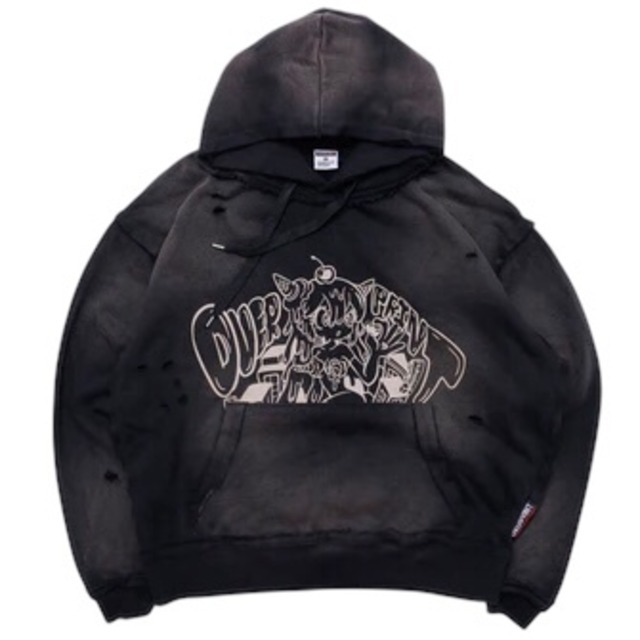 【overprint】SHADOW HOODIE A / BLACK【オーバープリント】
