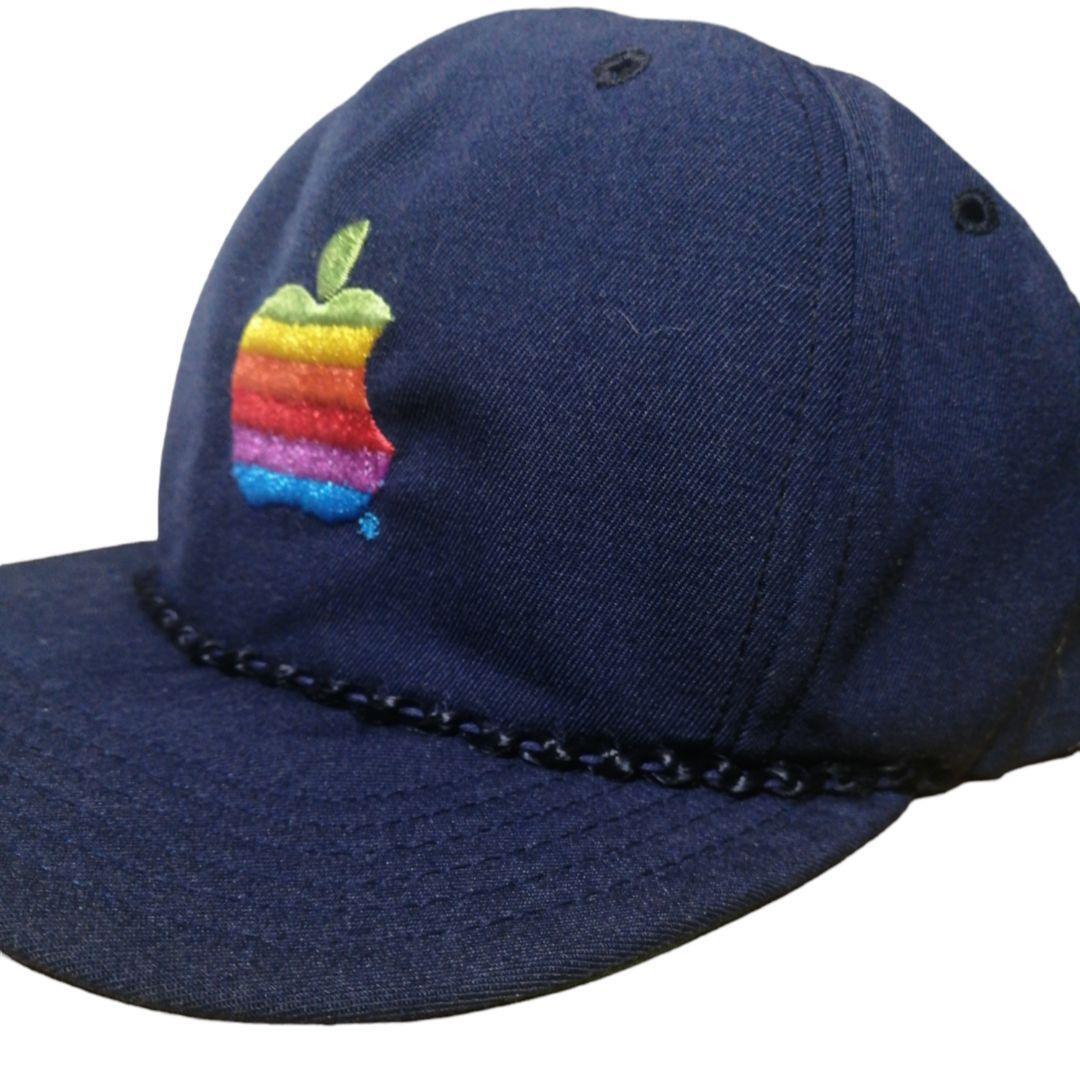 apple レインボーロゴ ベースボールキャップ made in usa - キャップ