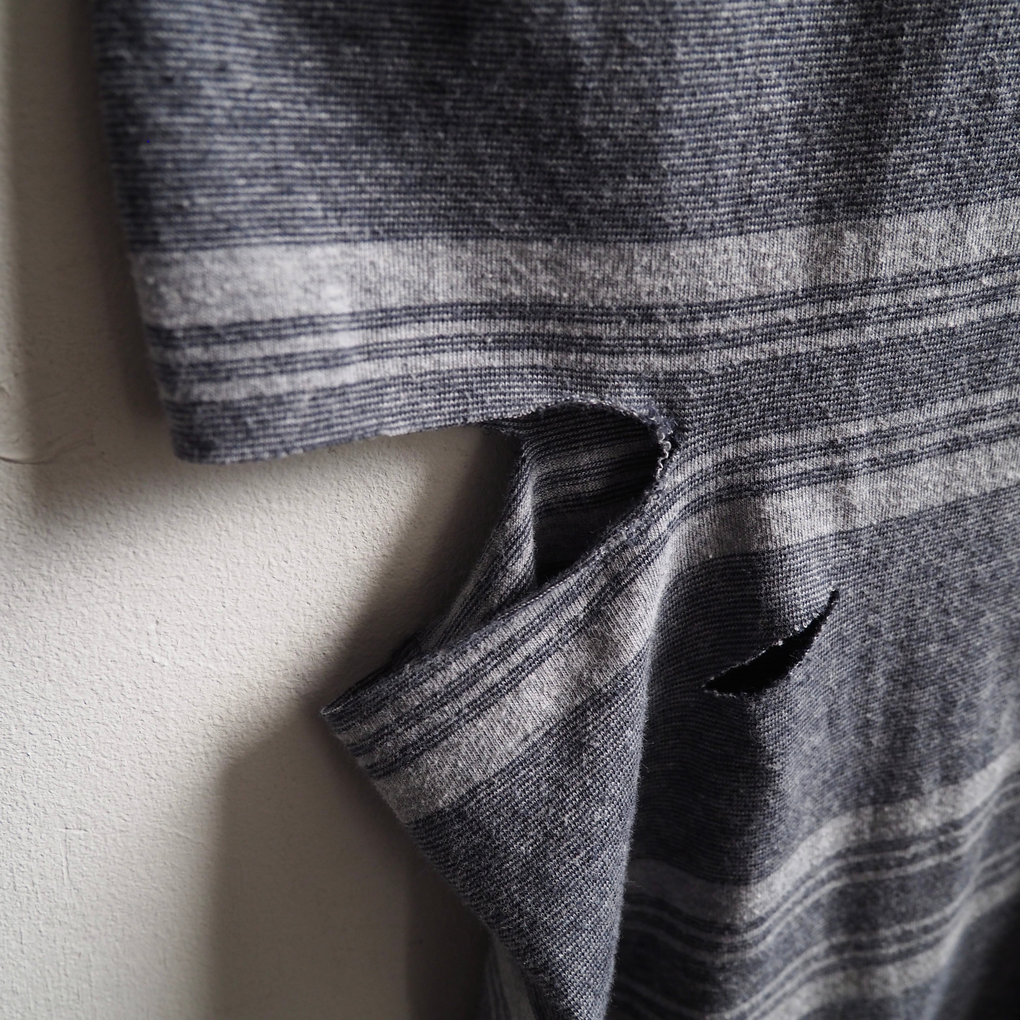 ” 循環 ” Boro Circulation Fat Border pattern Re:make loose S/S Tee
