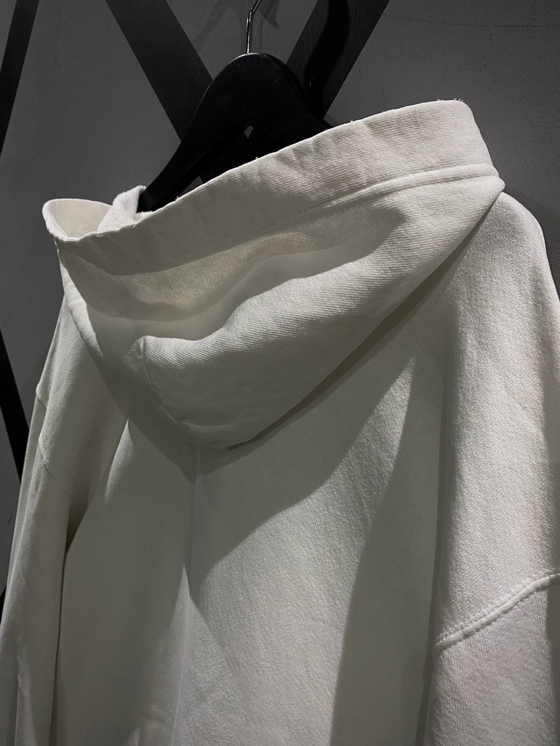 X VINTAGE】“NIKE” Small Swash Cut Off Custom Loose Pullover Hoodie