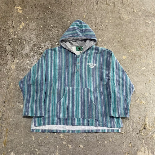 90s TAG RAG flannel pattern half button hoodie【仙台店】