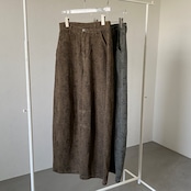【受注予約:10月上旬入荷予定】クラッシュ加工カツラギワイドPT/ブラウン