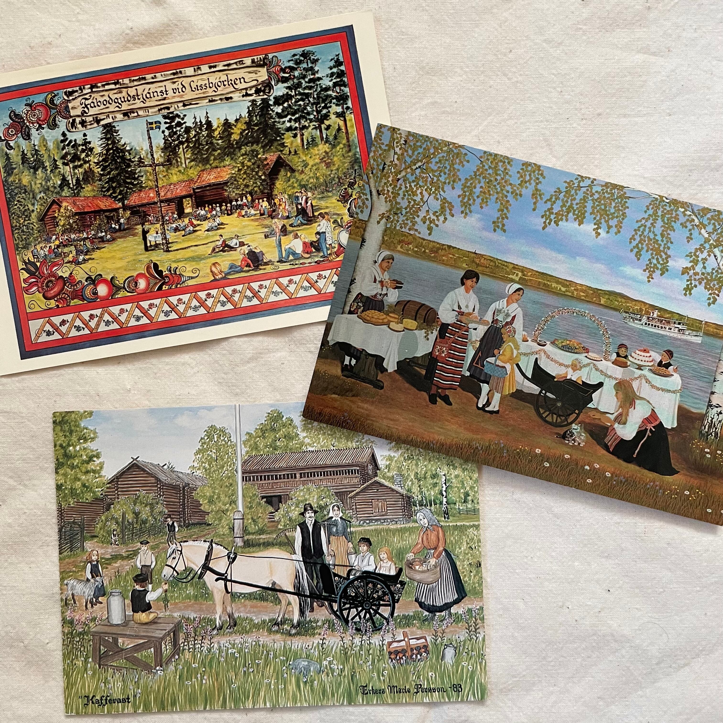 ダーラナ地方の絵葉書セット