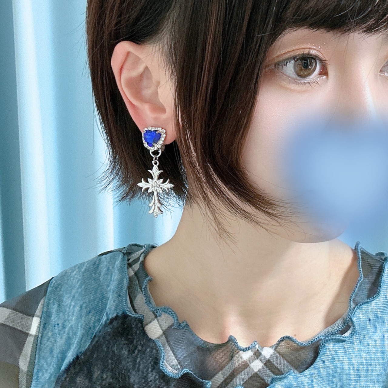 ♡ハンドメイド♡ビジューピアスイヤリング10月ローズクォーツ b61e51d7c0bfe0e72881b671f58c4b