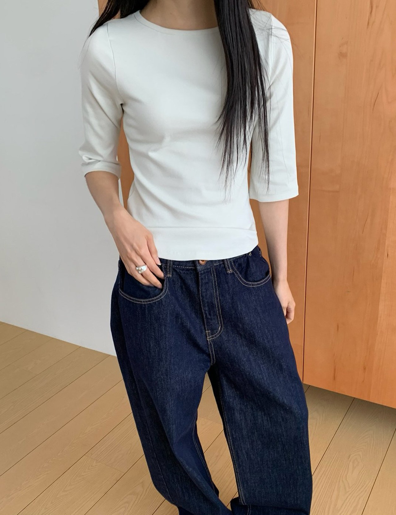 【新作5％OFF・3日間】Three-quarter sleeve Tops_5colors