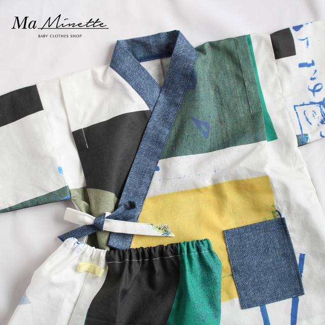 90サイズ【甚平】 特別仕様　Carthage（カルタゴ）×デニム