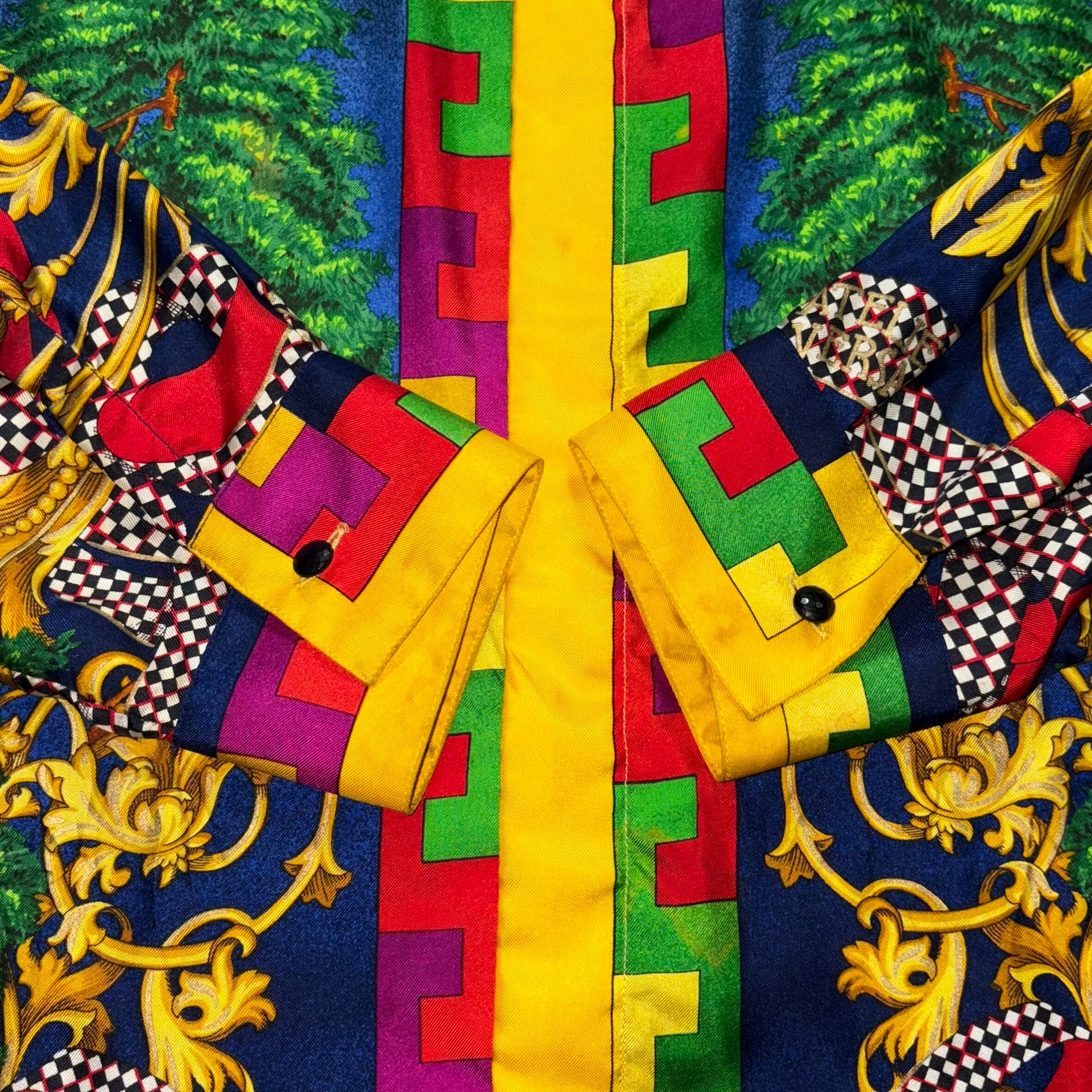 vintage GIANNI VERSACE silk shirt “ALDER TREES” | NOIR ONLINE