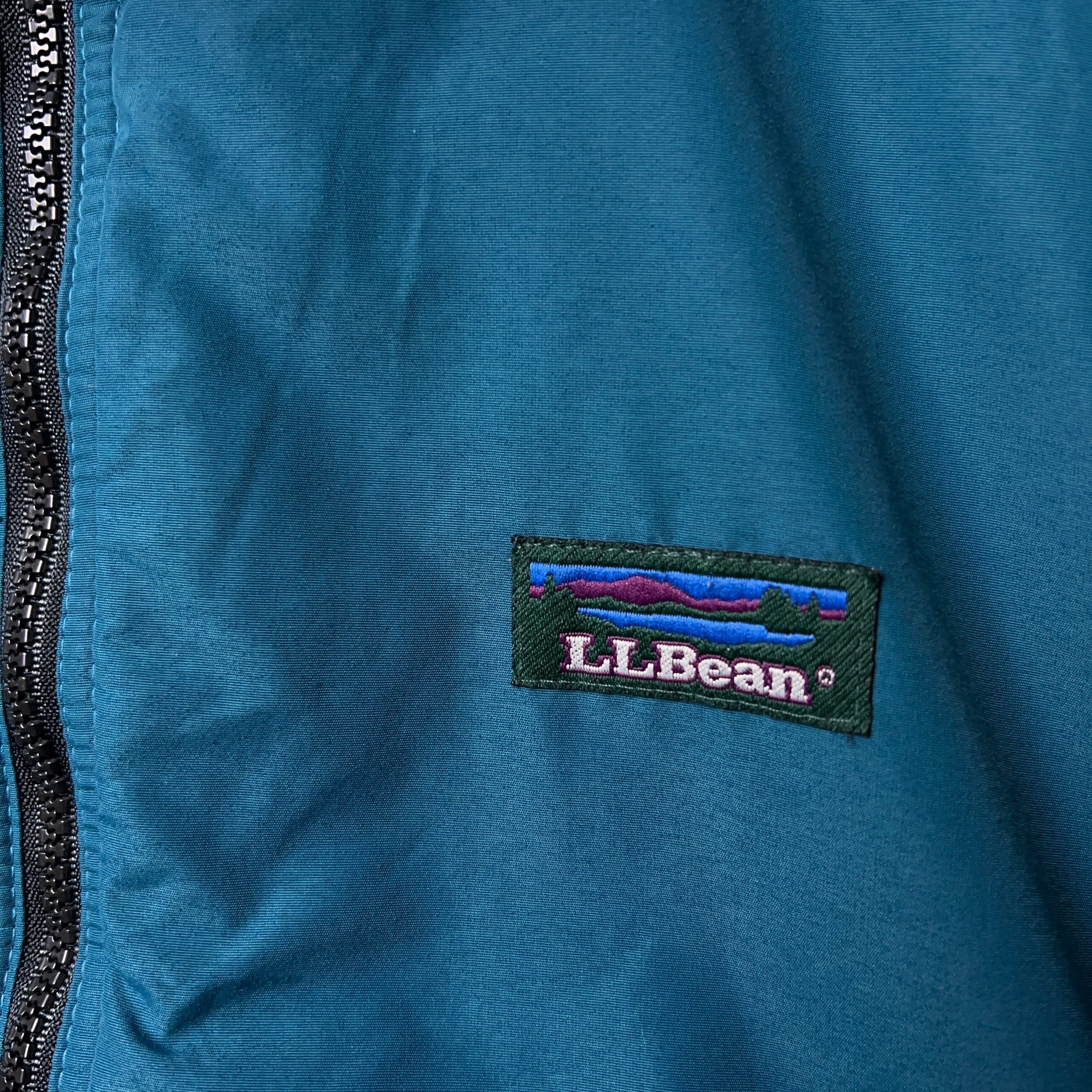 L.L.Bean ウォームアップジャケット ロゴ裏地 フリース レッド S 古着
