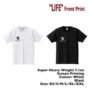 "LIFE" #15 White/Black フロントプリント