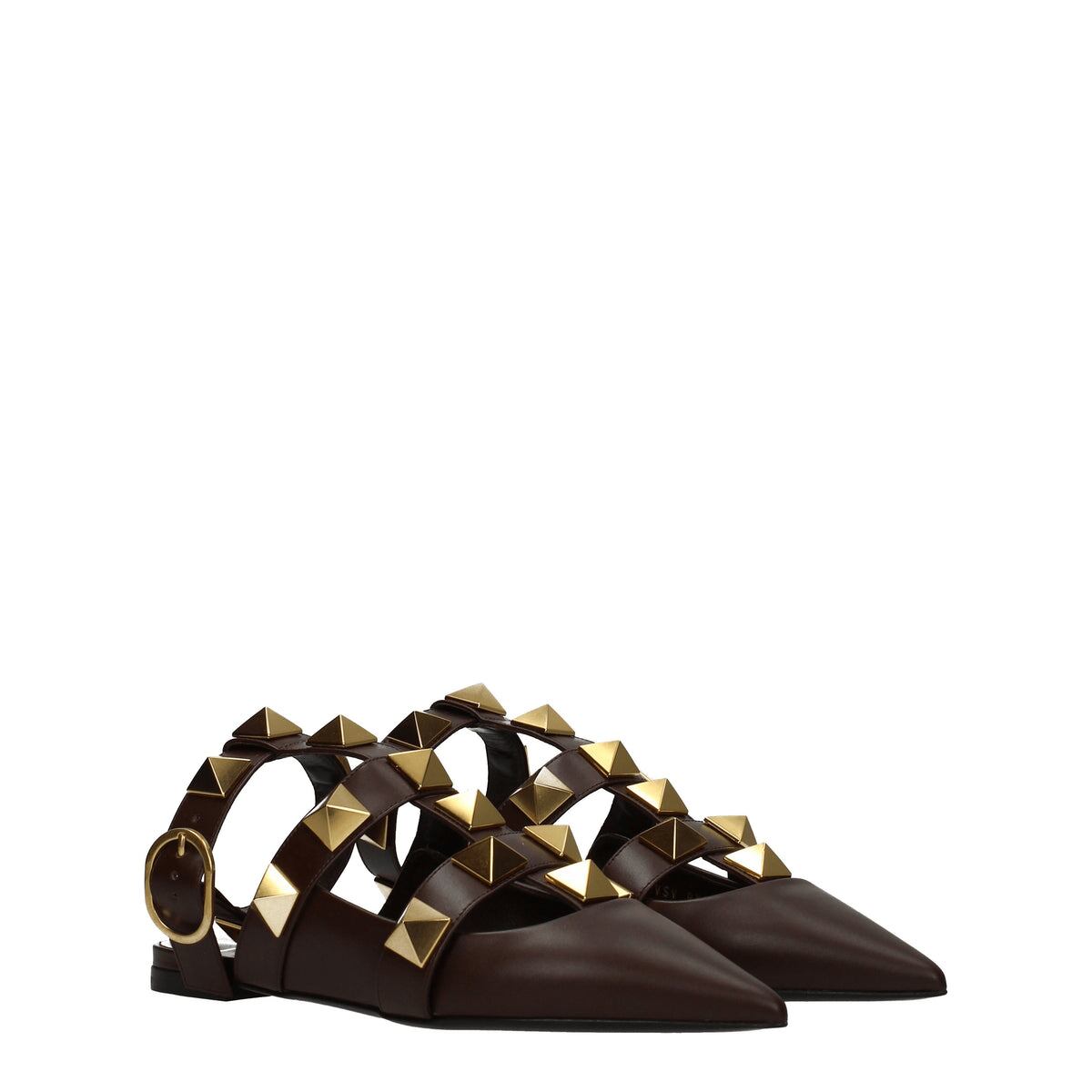 【新品】VALENTINO GARAVANI ヴァレンティノガラヴァーニ レディース サンダル レザー ブラウン S0BY5ZWMKG8