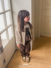 韓国子供服 / BANANA J / 26Autumn / ワッフル ジャケット / 秋服 / キッズ *XS~JS*