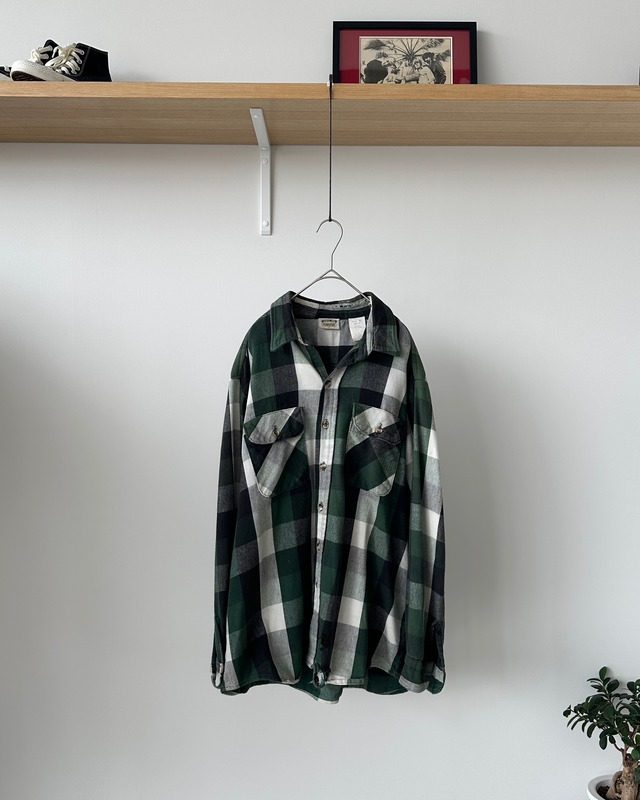-Five Brother- Vintage 90s XL Flannel Check Shirt