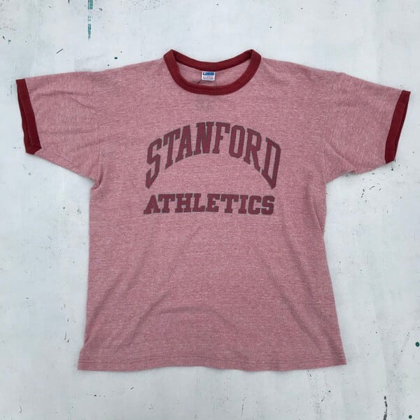 極希少】70s バータグ カレッジリンガーTシャツ トリム 染み込み L 極