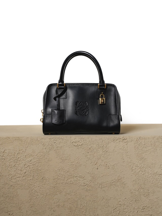 LOEWE ロエベ ブラック アマソナ28 ゴールド金具 ハンドバッグ