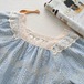 レース切り替え刺繍スカラップブラウス ・12020