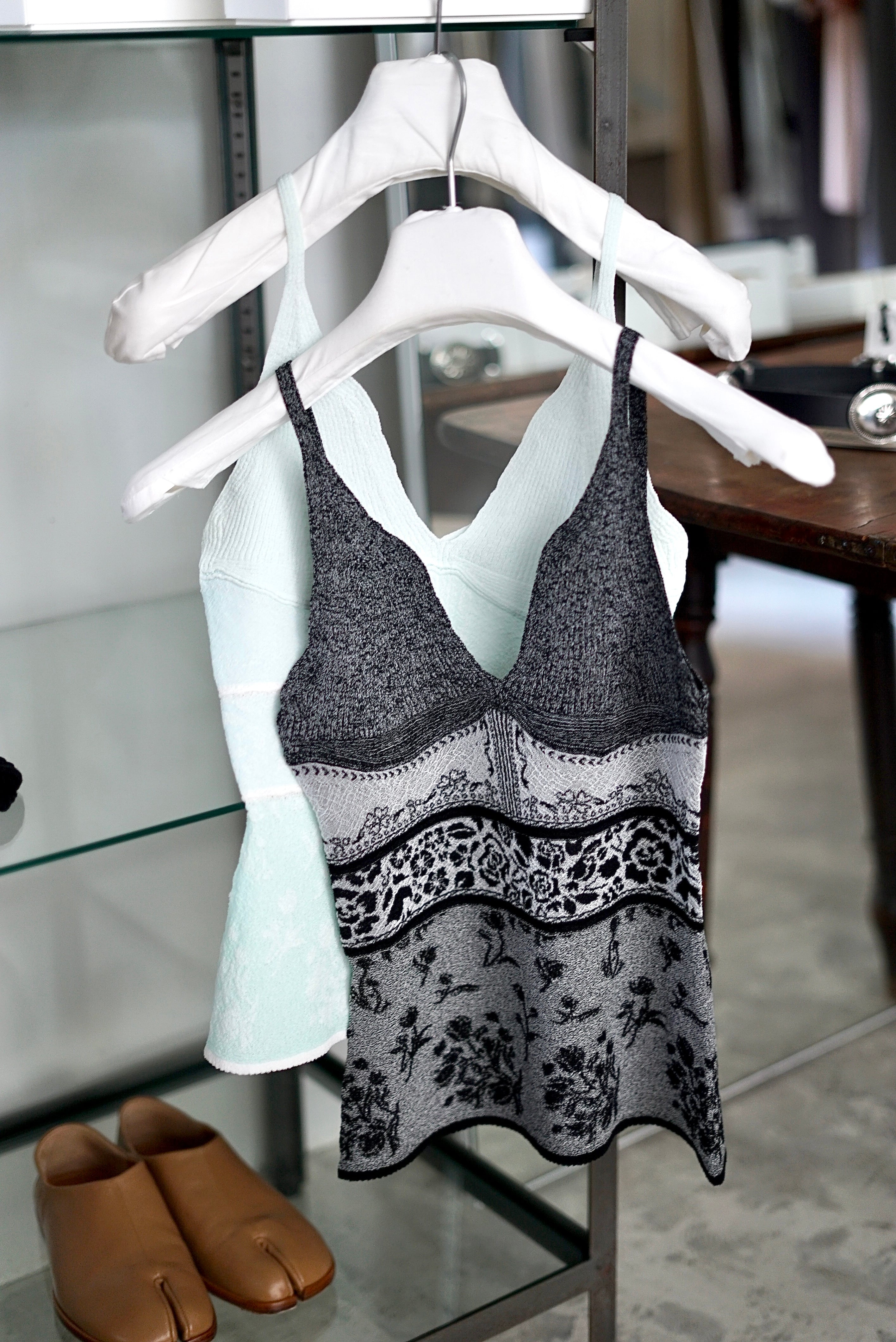 Floral Jacquard Knit Camisole Top　サイズ1 Mame Kurogouchi / Floral Jacquard Knit Camisole Top (BLACK, LIGHT