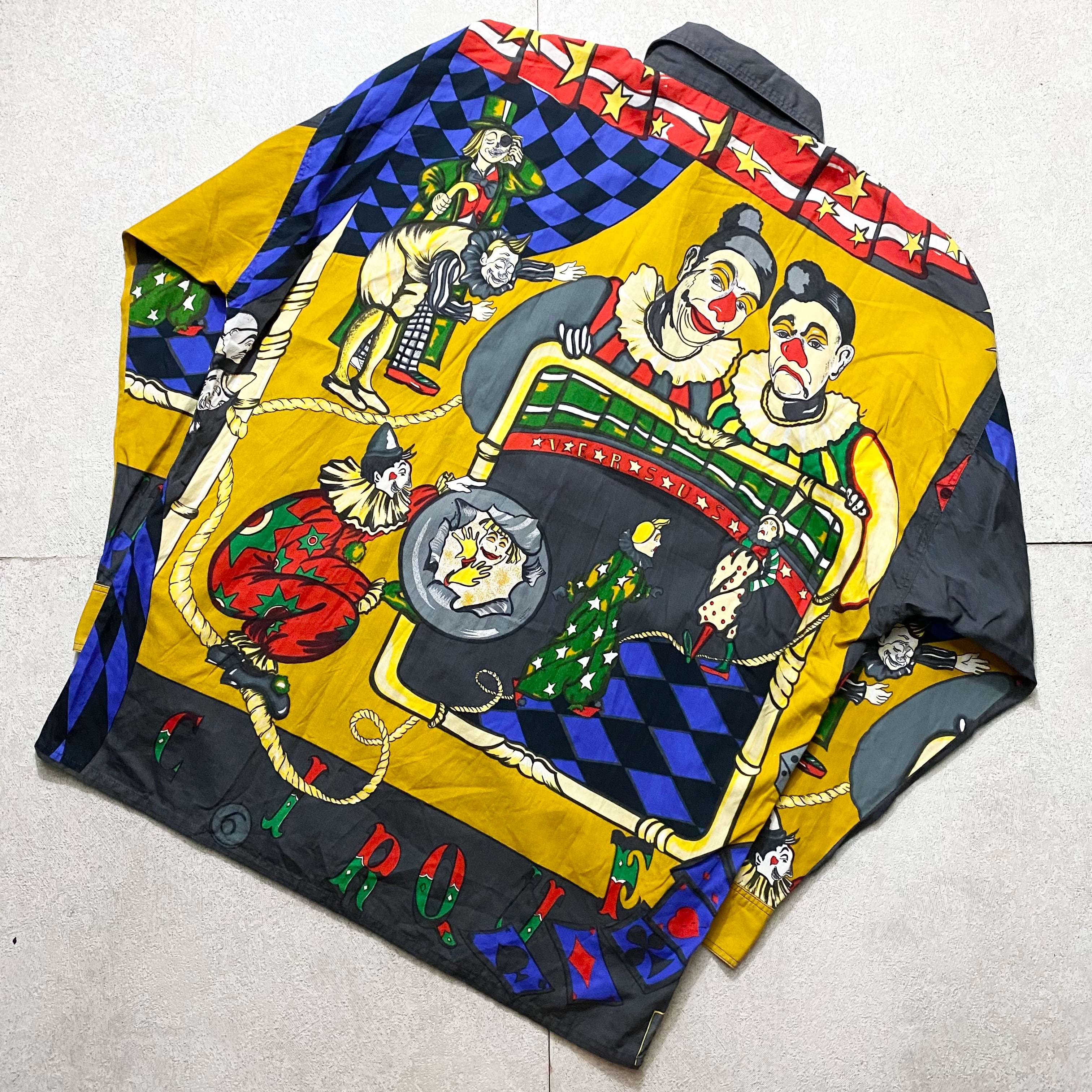 vintage VERSACE JEANS COUTURE cotton shirt “CIRQUE” | NOIR ONLINE