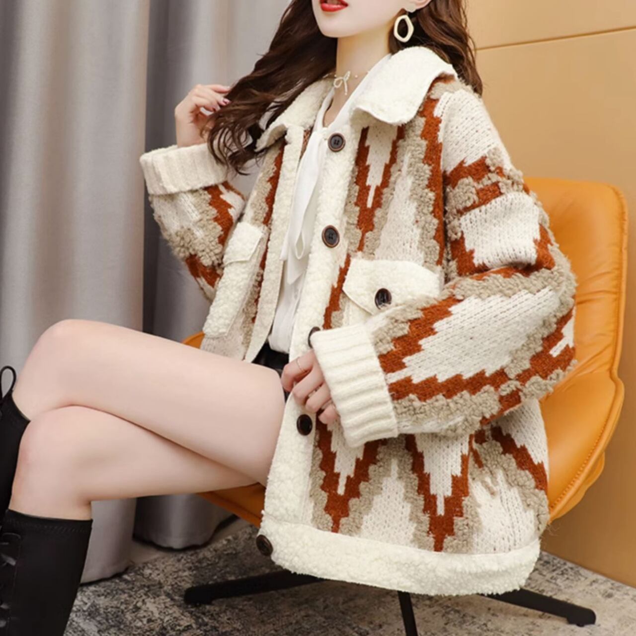 ウォーム ニットオーバー ジャケット