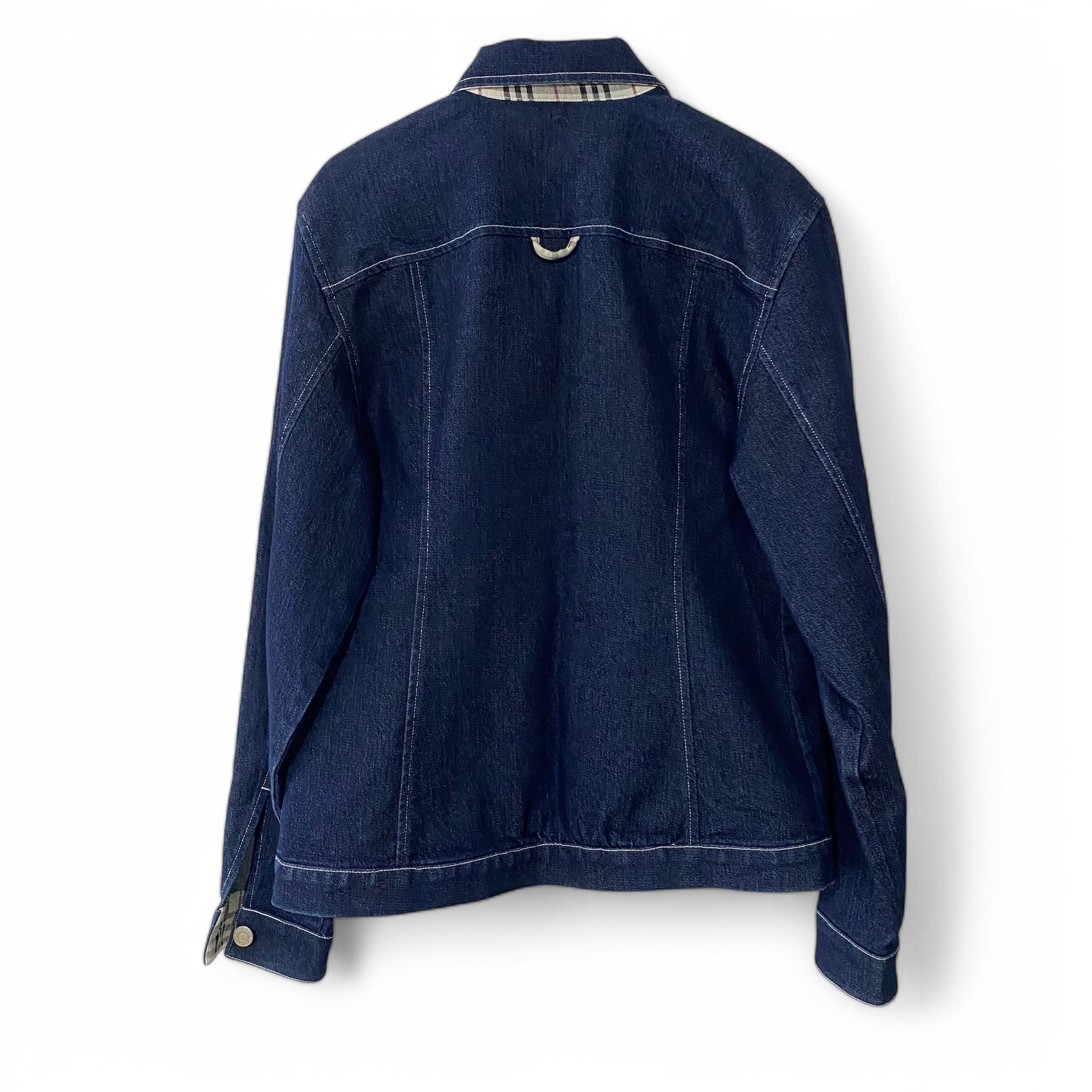 Ladys Burberry Indigo Denim Jacket Nova Check / バーバリー デニム