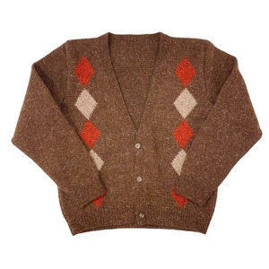 ダイヤ柄カーディガン