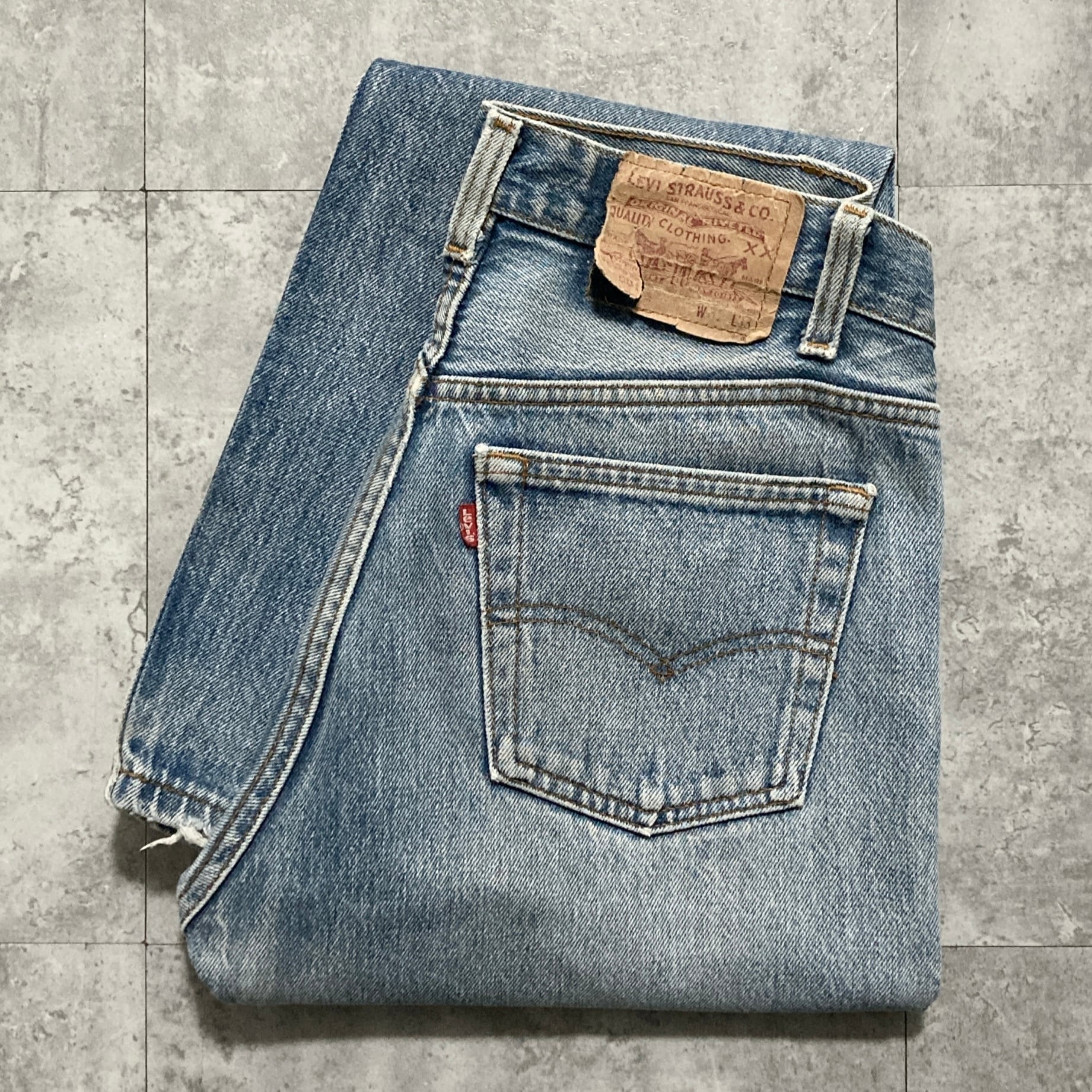 W31 L33】80's US.Levis 501xx リーバイス エルパソ工場(522) 裏ボタン